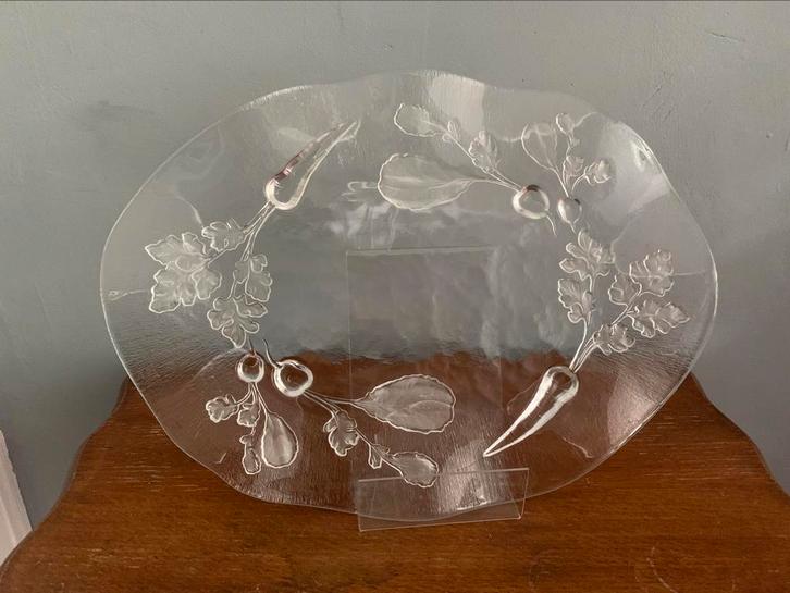 Vintage glazen schaal Mikasa of Walther Glas groentes groot, Antiek en Kunst, Antiek | Glas en Kristal, Ophalen of Verzenden