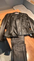 Leren Broek en Jas, Zwart, Nieuw, Ophalen of Verzenden, Maat 36 (S)