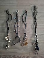 Kettingen Zwart koordje & bedels, Overige materialen, Verstelbaar, Zwart, Ophalen of Verzenden