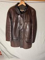 Vintage Leren Jas Gant Bruin Maat L, Kleding | Heren, Jassen | Zomer, Ophalen of Verzenden, Gedragen, Maat 52/54 (L), Bruin