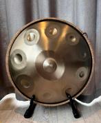 Goudkleurige Handpan d mineur 432 hrtz met tas 10 noten, Ophalen of Verzenden, Zo goed als nieuw, Melodische percussie