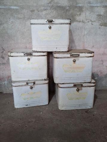 Oude antiek vintage bakkersblik koekjesblik bakkerij  beschikbaar voor biedingen