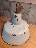Brocante industriële emaille lampenkap, Huis en Inrichting, Lampen | Hanglampen, Ophalen of Verzenden, Zo goed als nieuw, Minder dan 50 cm