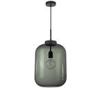 Hanglamp Juno XXL rookglas- Karwei, Huis en Inrichting, Lampen | Hanglampen, Ophalen, Zo goed als nieuw, Glas, Minder dan 50 cm