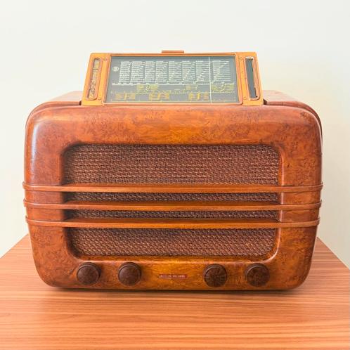ART DECO BUIZENRADIO ALLOCCHIO BACCHINI 520S 1940 VINTAGE, Antiek en Kunst, Antiek | Tv's en Audio, Verzenden