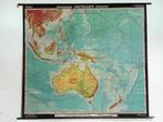 Grote landkaart schoolkaart Australië, Indonesië en Oceanië, Landkaart, 1800 tot 2000, Wereld, Ophalen