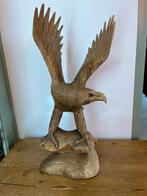 Groot houten adelaar beeld, houtsnijwerk vogel, Ophalen of Verzenden