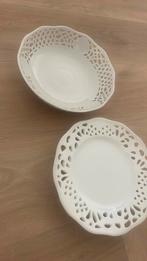 Wit vintage servies open gewerkt, Antiek en Kunst, Ophalen of Verzenden