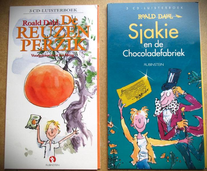Sjakie Chocoladefabriek~Reuzenperzik~Roald Dahl, Boeken, Luisterboeken, Cd, Kind, Ophalen of Verzenden