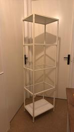 Ikea kast; wit met glas 175 x 51 x 36, Ophalen, Met plank(en), Gebruikt, 50 tot 100 cm
