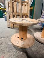 Tafeltjes van oude touwhaspels gemaakt, Huis en Inrichting, Tafels | Bijzettafels, Ophalen, Gebruikt
