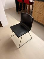 IKEA BERNHARD stoel – bruin leer met chroom frame, Huis en Inrichting, Stoelen, Ophalen, Zo goed als nieuw, Zwart, Leer