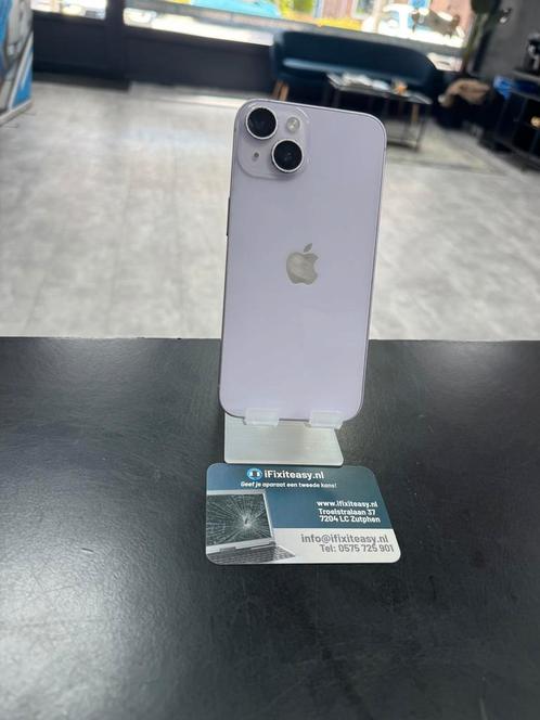 iPhone 14 128GB Paars! Scherm zga nieuw! Prima staat!, Telecommunicatie, Mobiele telefoons | Batterijen en Accu's, Nieuw, Apple iPhone