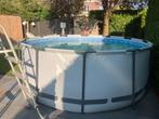 Rond zwembad met filterpomp en warmtepomp 3,66m x 1,22m, Rond, 300 cm of meer, Zo goed als nieuw, Opzetzwembad