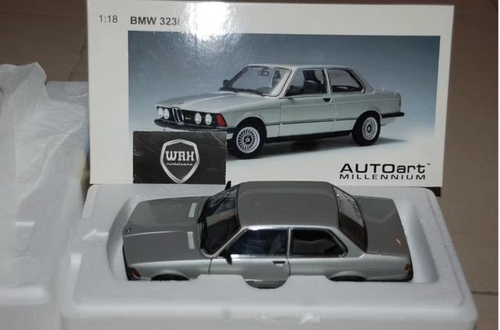 SALE !! 1:18 BMW 323I E21 polaris silver Autoart 75112 WRH, Hobby en Vrije tijd, Modelauto's | 1:18, Zo goed als nieuw, Auto, Autoart