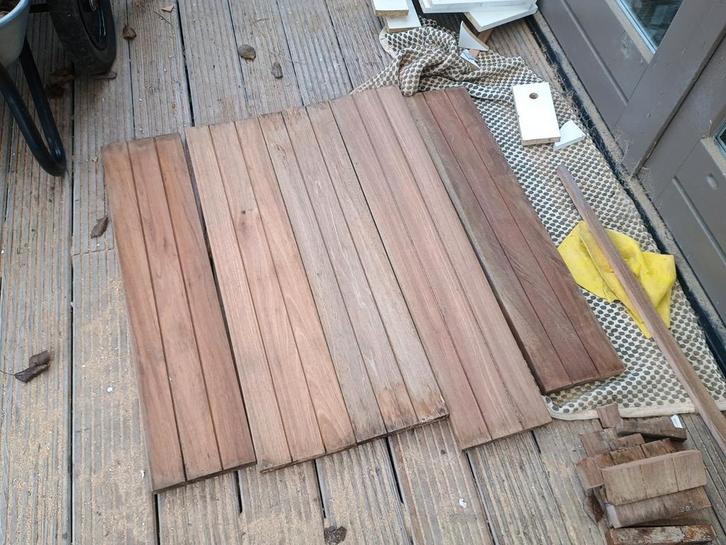 Bankirai vlonderplanken - 5 stuks, Tuin en Terras, Terrasdelen en Vlonders, Hout, Ophalen