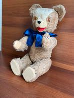 Vintage brombeer Teddybeer met blauwe strik, Antiek en Kunst, Antiek | Speelgoed, Ophalen of Verzenden