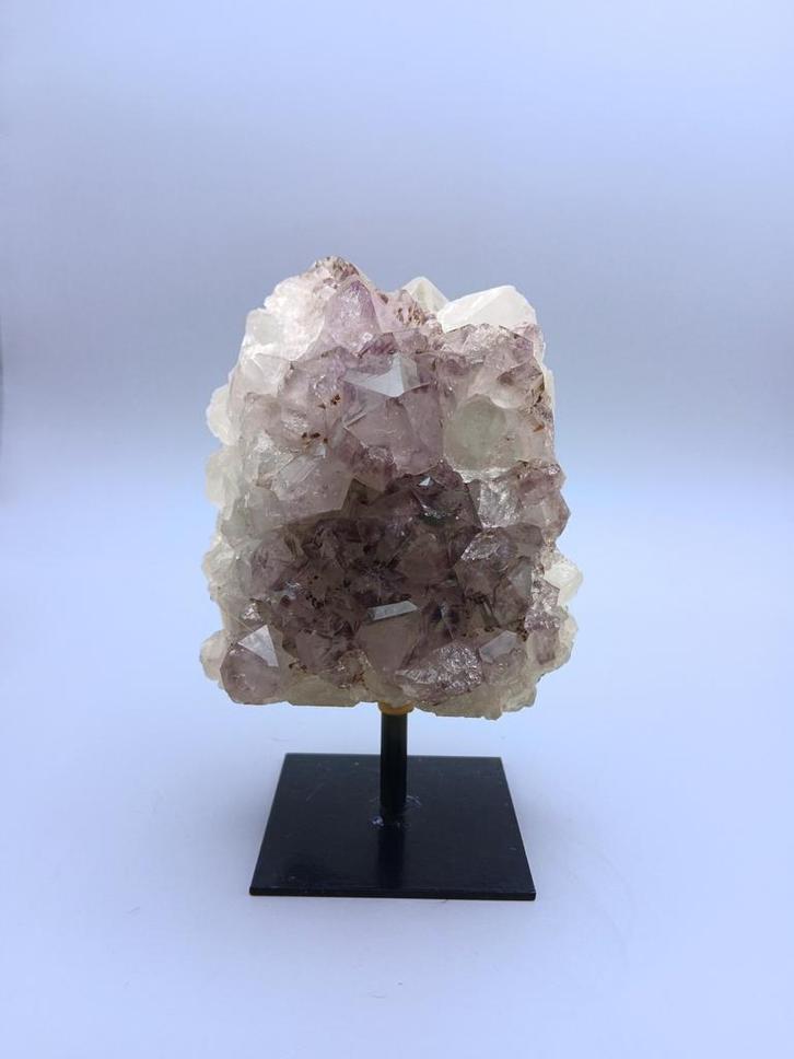 Amethist cluster – 817g – Ruw & op standaard, Verzamelen, Mineralen en Fossielen, Mineraal, Ophalen of Verzenden