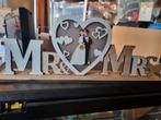 Mr & Mrs Hartje Houten Bruiloftsdecoratie, Ophalen of Verzenden