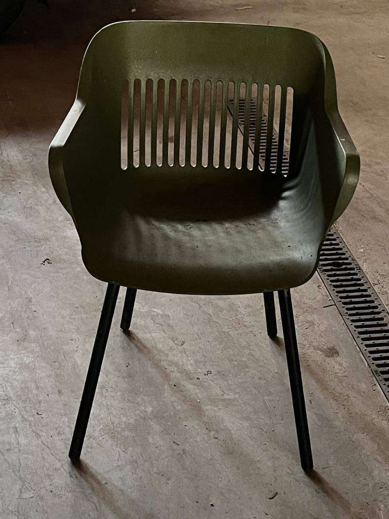 4 Mooie groen kuipstoelen van Hartman, Tuin en Terras, Tuinstoelen, Ophalen, Zo goed als nieuw