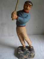 een mooi oud Engels beeld van een golfer  34 cm. hoog, Ophalen of Verzenden, Zo goed als nieuw, Mens