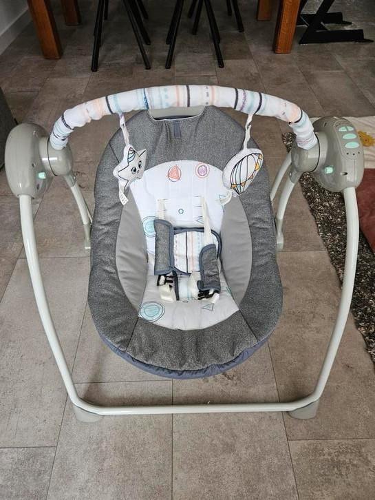 Lionelo Ruben Babyswing/Babystoel, Kinderen en Baby's, Wipstoeltjes, Zo goed als nieuw, Schommelstoel, Met gordel(s) of riempje(s)