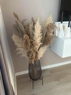 Pampas boeket inclusief grote vaas, Ophalen of Verzenden, Zo goed als nieuw