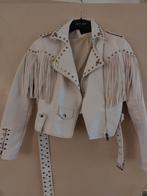 Mooi leren damesjasje maat M, Ophalen, Zo goed als nieuw, Maat 36 (S), Wit