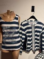 Just white twinset met strass L zgan 2 stuks, Kleding | Dames, Wit, Maat 42/44 (L), Ophalen of Verzenden, Lange mouw