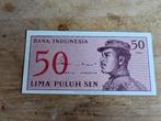 Bankbiljet Indonesia 1964 50 lima Puluh sen, Ophalen of Verzenden, Zuidoost-Azië, Los biljet