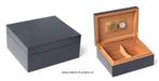 ANGELO  PREMIUM HUMIDOR  CROCO BLACK HIGH GLOSS FINISH h40, Verzenden, Nieuw, Tabaksdoos of Verpakking