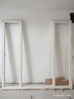 Hardhouten kozijn voor 2 ruiten en eventueel deur, Deurkozijn, Zo goed als nieuw, Hout, Ophalen