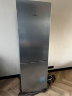 Bosch koel-vriescombinatie – RVS – netjes en goed werkend, Ophalen, Gebruikt, 200 liter of meer, 60 cm of meer
