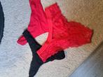 Slipjes, Kleding | Dames, Ondergoed en Lingerie, Verzenden, Zwart, String