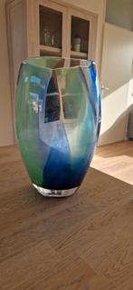 Vaas, Blauw, Ophalen of Verzenden, Minder dan 50 cm, Glas
