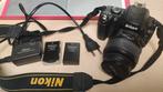 Nikon D40 body + Lens + 2x batterij + oplader + schouderriem, Ophalen of Verzenden, Gebruikt, Nikon