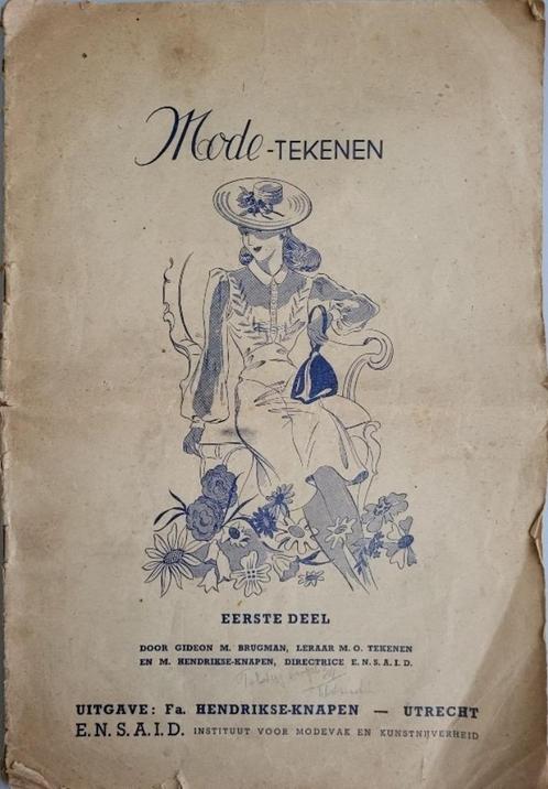 Lesmateriaal uit 1949/1950 Modevakschool, Hobby en Vrije tijd, Naaien en Fournituren, Gebruikt, Ophalen of Verzenden