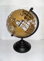 Wereldbol Globe Metaal Zwart en Goud, Huis en Inrichting, Woonaccessoires | Wereldbollen, Ophalen of Verzenden, Zo goed als nieuw