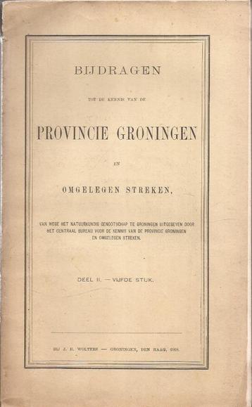 Bijdragen tot de kennis van de Provincie Groningen en o 1918 beschikbaar voor biedingen