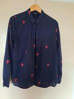 Blouse met hartjes Scotch en Soda maat L / 40, Maat 38/40 (M), Blauw, Scotch & Soda, Ophalen of Verzenden