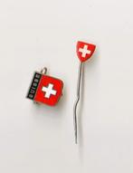 emaille brochespeld + volmetaal speld: wapen van Zwitserland, Ophalen of Verzenden, Gebruikt, Overige onderwerpen, Speldje of Pin