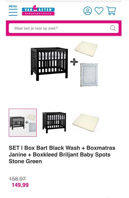 Baby box + Matras+Boxkleed, Kinderen en Baby's, Babywiegjes en Ledikanten, Gebruikt, Ledikant, Ophalen of Verzenden