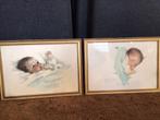 Twee baby schilderijtjes, Antiek en Kunst, Ophalen of Verzenden