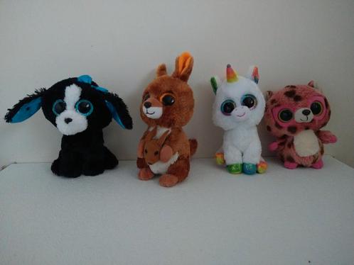 TY Beanie BOO knuffels - Hond - Kangaroo - Unicorn - 15 cm, Kinderen en Baby's, Speelgoed | Knuffels en Pluche, Zo goed als nieuw