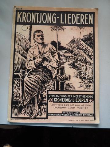 verzameling der meest bekende krontjong-liederen : voor pian beschikbaar voor biedingen