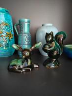 Mooie collectie blauw groene vazen en dieren beeldjes, Ophalen of Verzenden