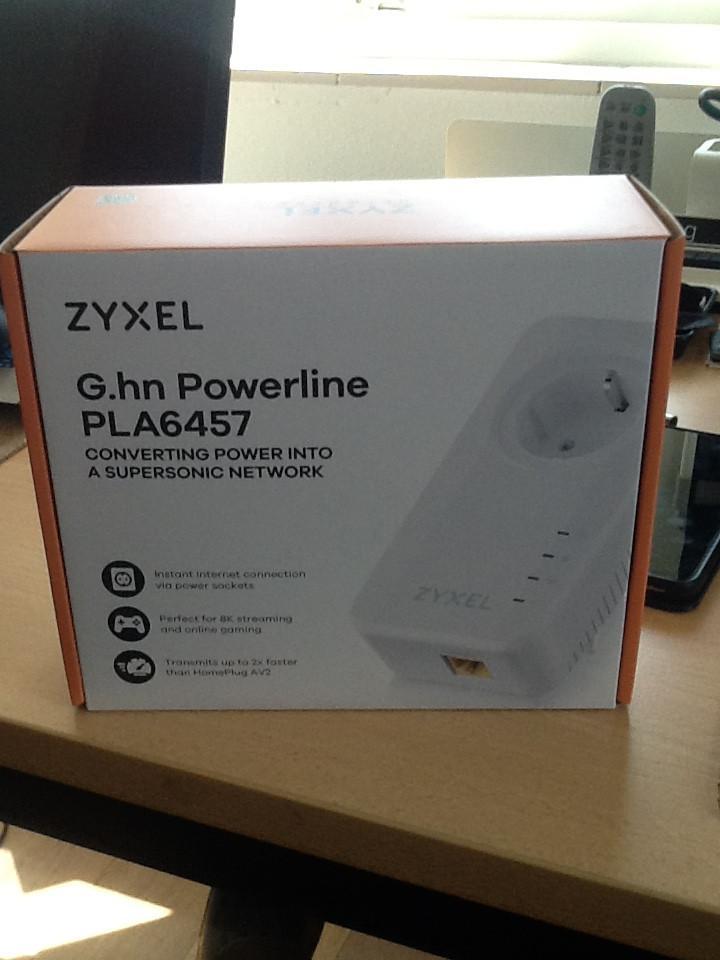 ZyXEL PLA6457 ethernet adapter set via electriciteitsnet, Computers en Software, Pc- en Netwerkkabels, Nieuw, Ophalen