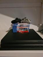 Playstation 4 pro, 2 controllers, 6 spellen, Ophalen of Verzenden, Gebruikt, Met 2 controllers, Pro