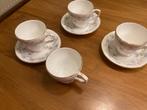 fine bone china Duchess 3 x op en schotel, extra kopje, Ophalen of Verzenden, Zo goed als nieuw, Porselein, Kop en/of schotel