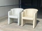 2 leren Rolf Benz fauteuils, Huis en Inrichting, Fauteuils, Ophalen, Gebruikt, Jaren "80, 50 tot 75 cm